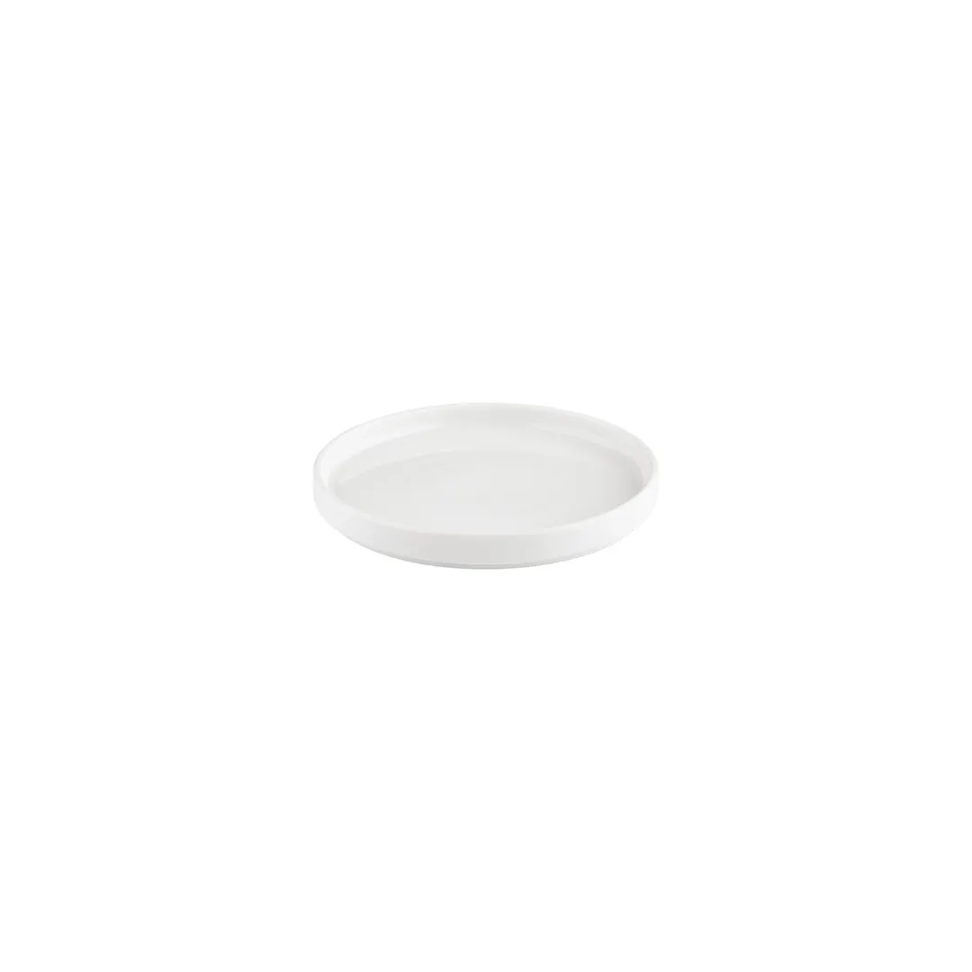Turgla T-HL19RD-6 Helix Round China Plate, 7.5" Diameter, Warm White Porcelain Dinnerware