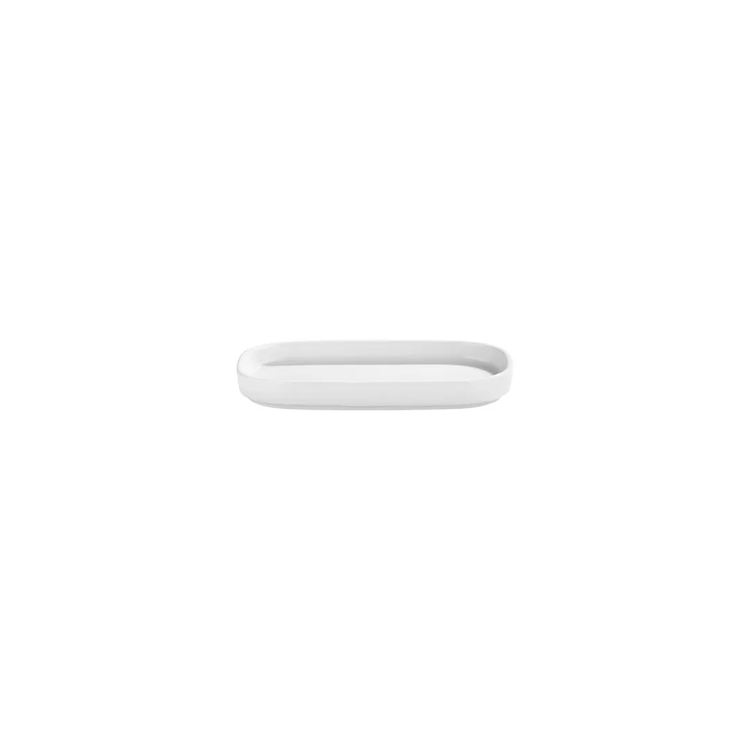 Turgla T-HL205OV-12 Warm White Porcelain Oval Platter, 7.75" W x 3.75" D, Dinnerware