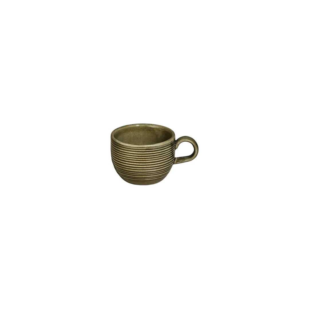 Turgla T-HLBB01CF-12 Bamboo Cup, 3.25" Diameter, 7 oz Capacity, Round Green Porcelain