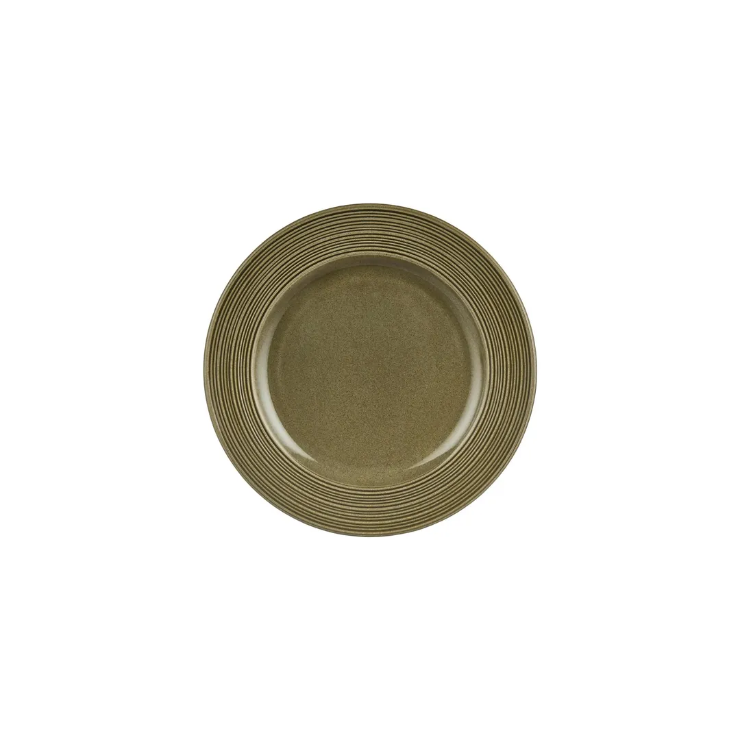 Turgla T-HLBBGT24DZ-12 Round 9.5" Green Porcelain Dinner Plate, Classic China Tableware