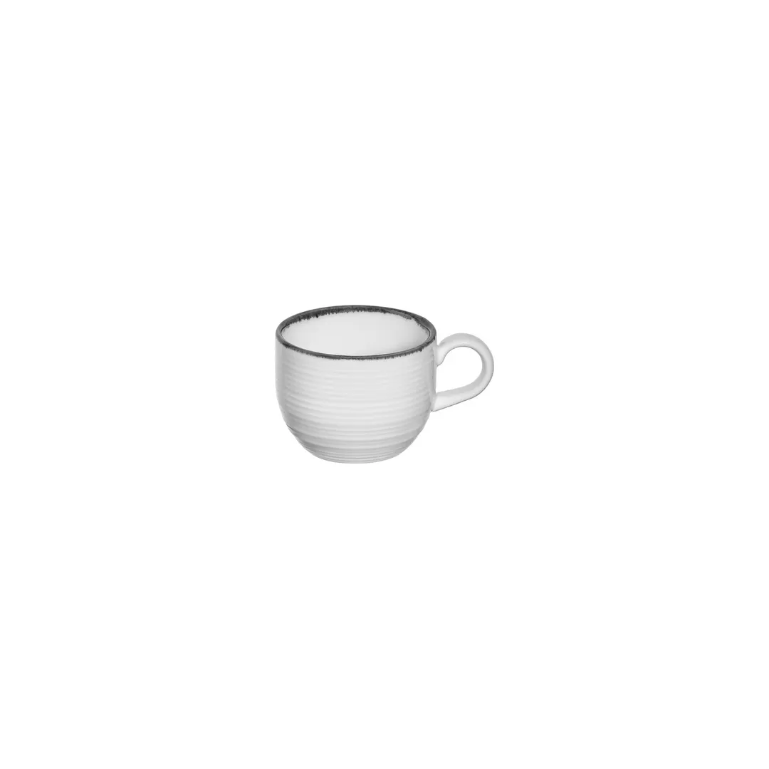 Turgla T-HLBLA01CF-12 Helix Cup, 3.25" Diameter, 7 oz Round Black Porcelain Coffee Mug