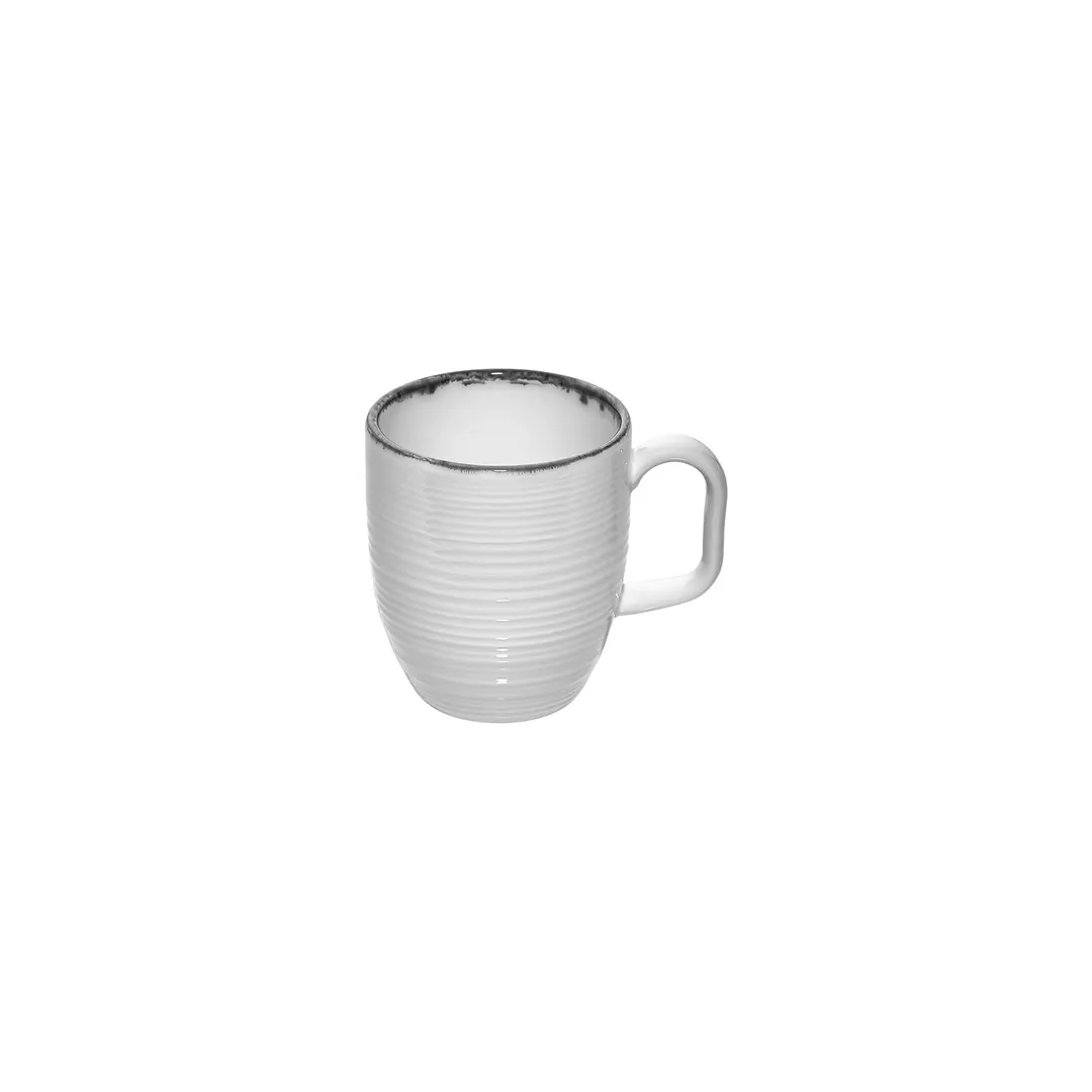 Turgla T-HLBLA01MUG-6 Helix Mug, 3.25" Diameter, 11 oz Round Black Porcelain