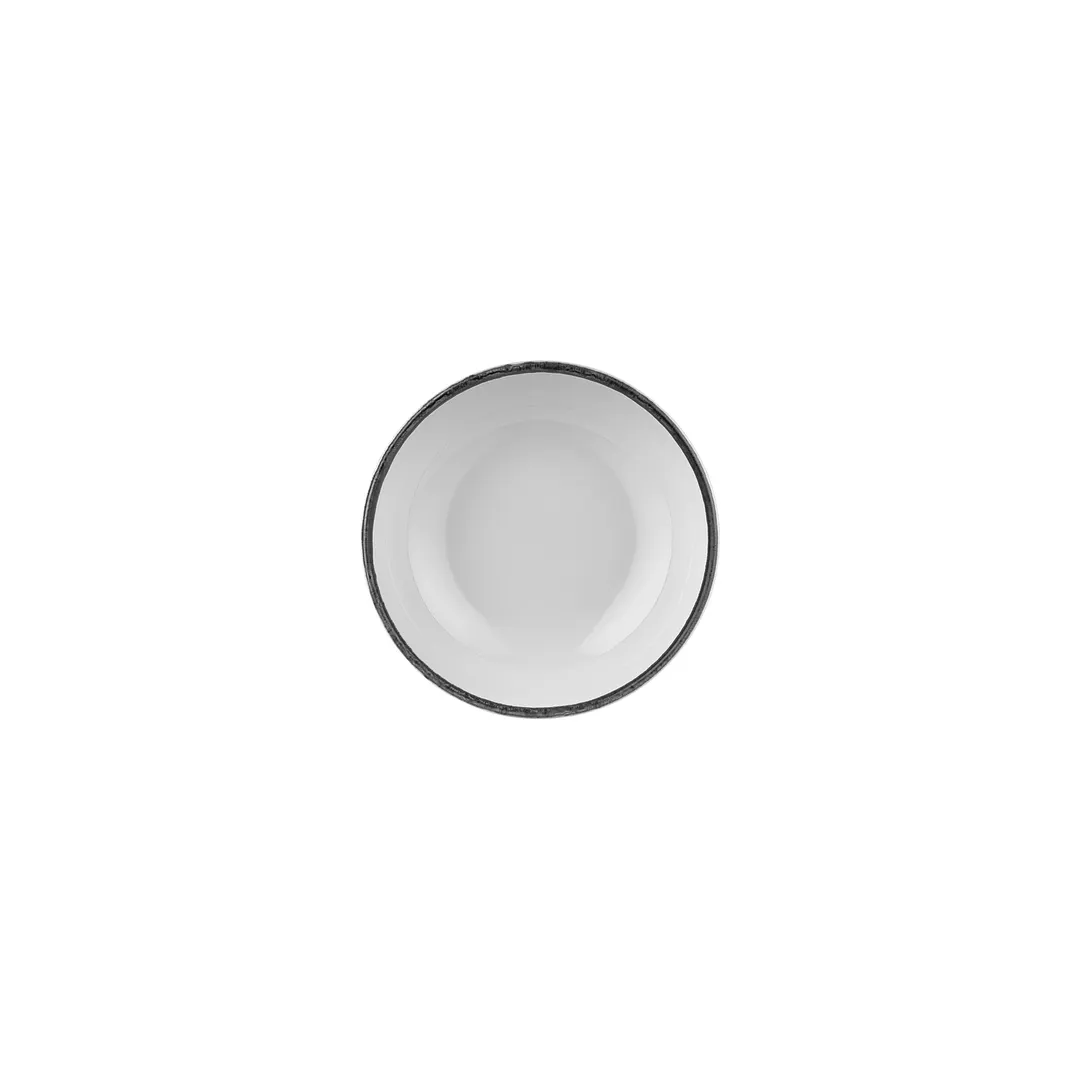 Turgla T-HLBLA14KS-12 Black Round Bowl, 5.5" Diameter, 16 Oz Capacity, Porcelain - 1/Each