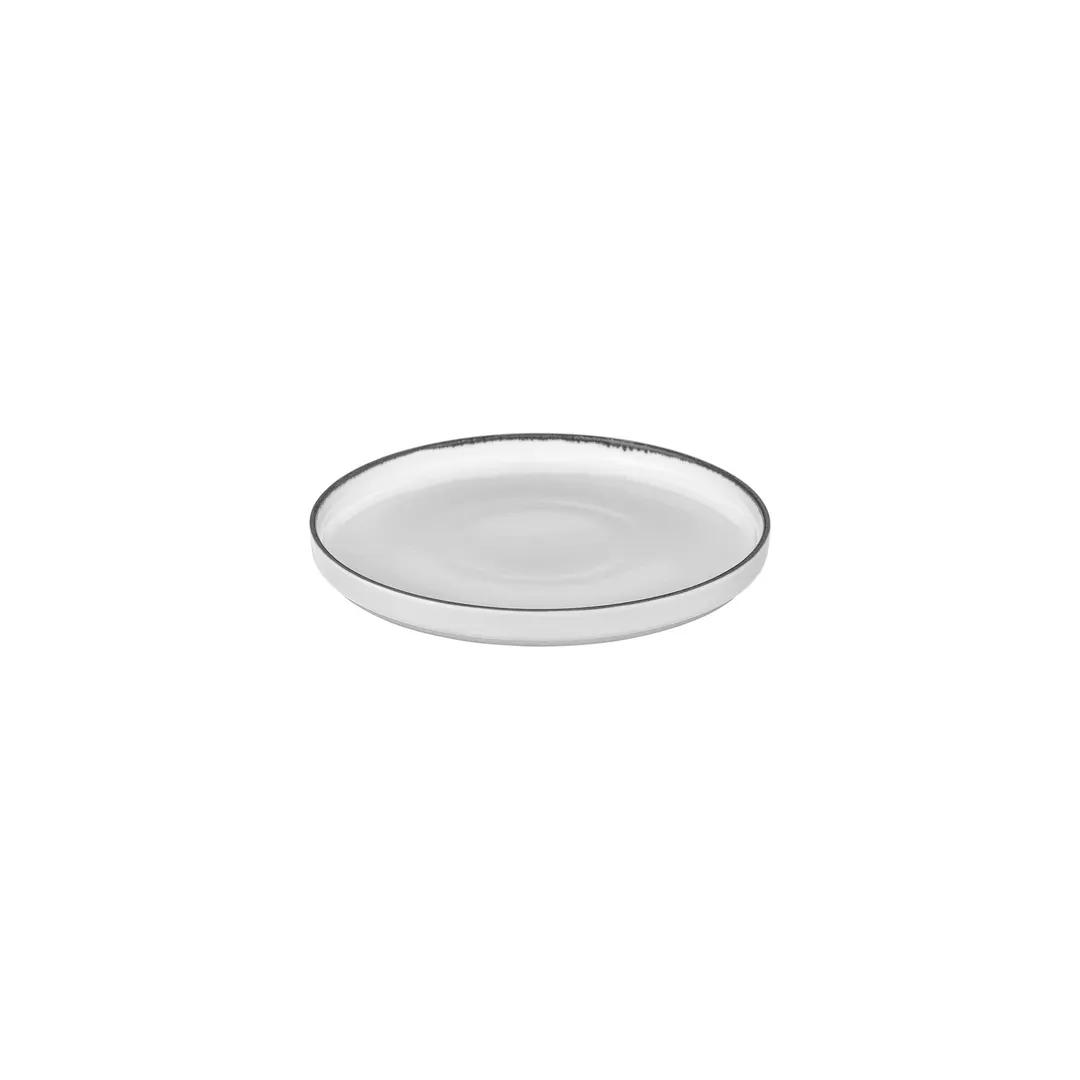 Turgla T-HLBLA23RD-6 Helix Round 9" Porcelain Dinner Plate, Black Finish, 9" Diameter