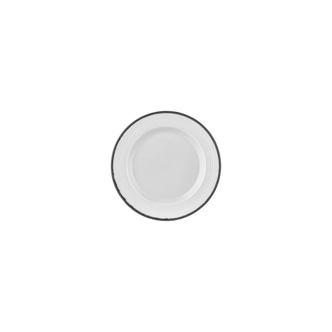 Turgla T-HLBLAGT18DZ-12 Helix Round 7" Black Porcelain Dinner Plate – Elegant Tableware