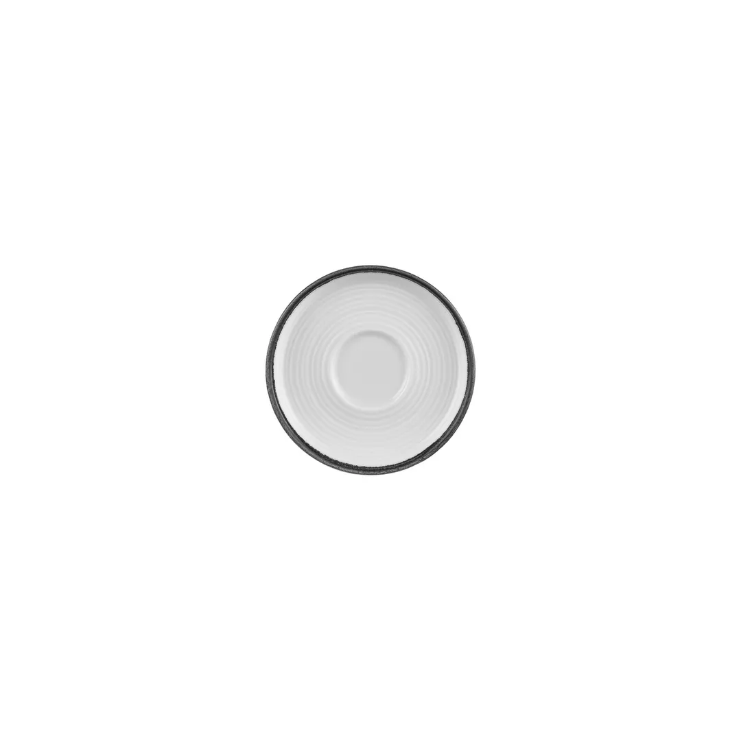 Turgla T-HLBLASM01KT-24 Helix Saucer, 5" Diameter Round Black Porcelain Smallware Tabletops