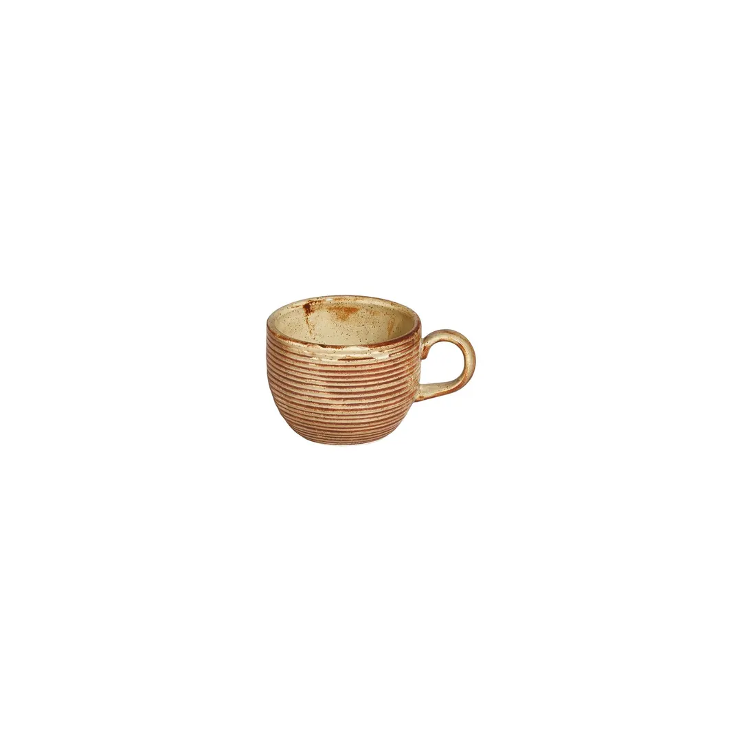 Turgla T-HLDN01CF-12 Dune Cup, 3.25" Diameter, 7 oz Round Orange Porcelain Tea Cup
