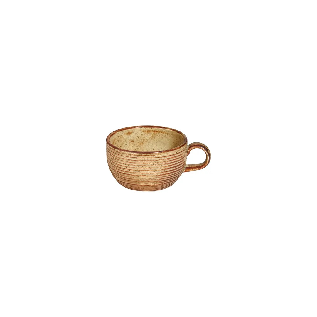 Turgla T-HLDN01CPF-12 Dune Cup, 4" Diameter, 9 oz Capacity, Round Orange Porcelain Cup