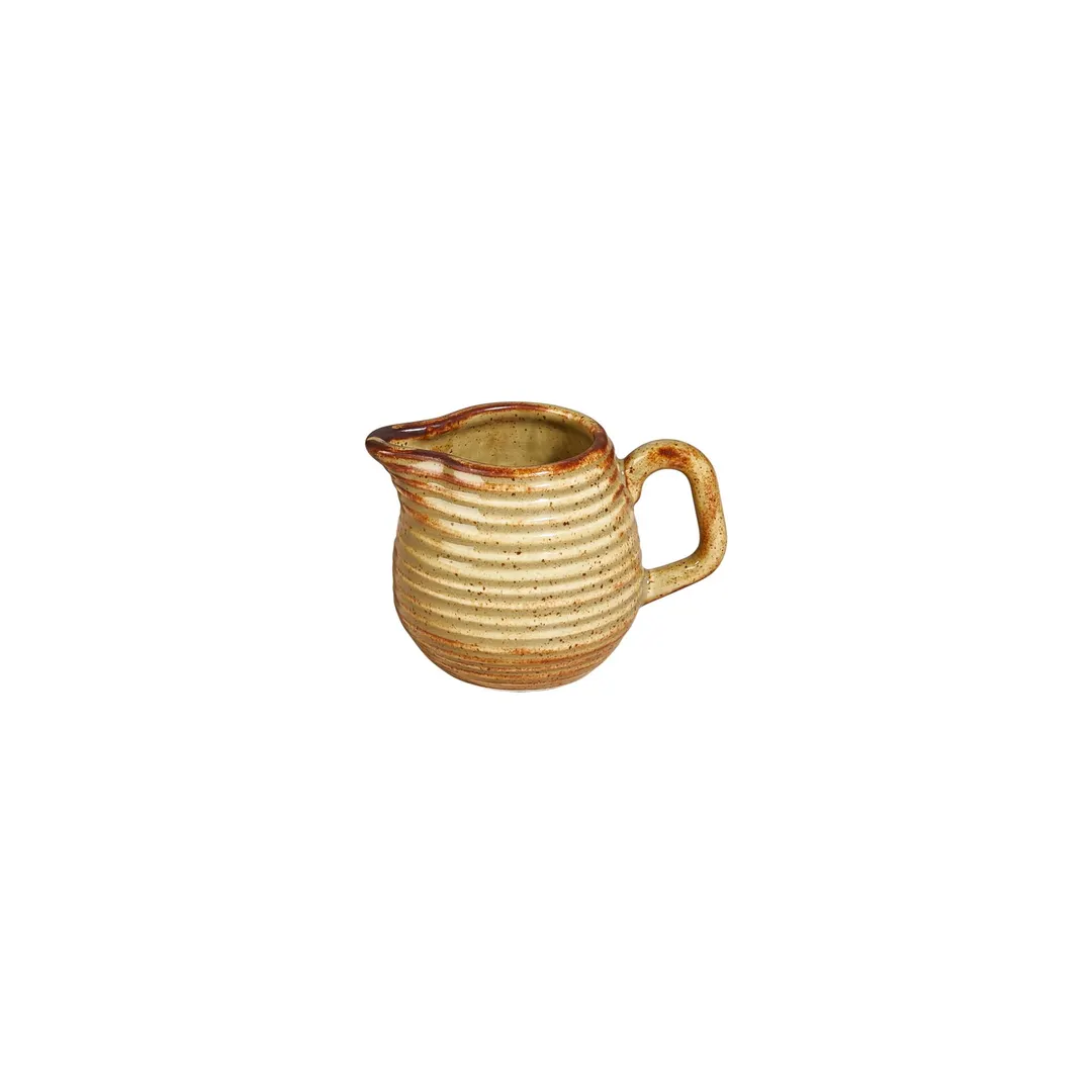 Turgla T-HLDN01ST-12 Dune Creamer Pitcher, 3 oz (0.09 qt) 3.25" Round Orange Porcelain with Handle