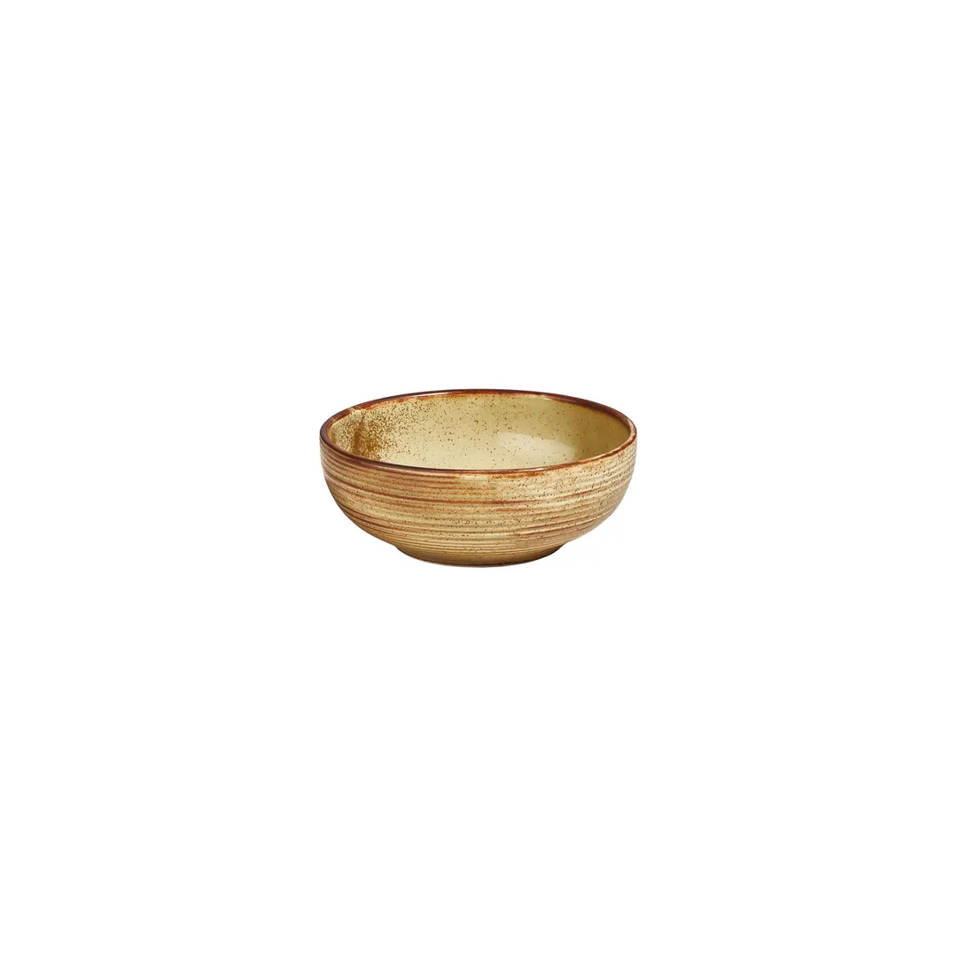 Turgla T-HLDN14KS-12 Dune Round Bowl, 5.5" Dia, 16 Oz, Orange Porcelain, General Use