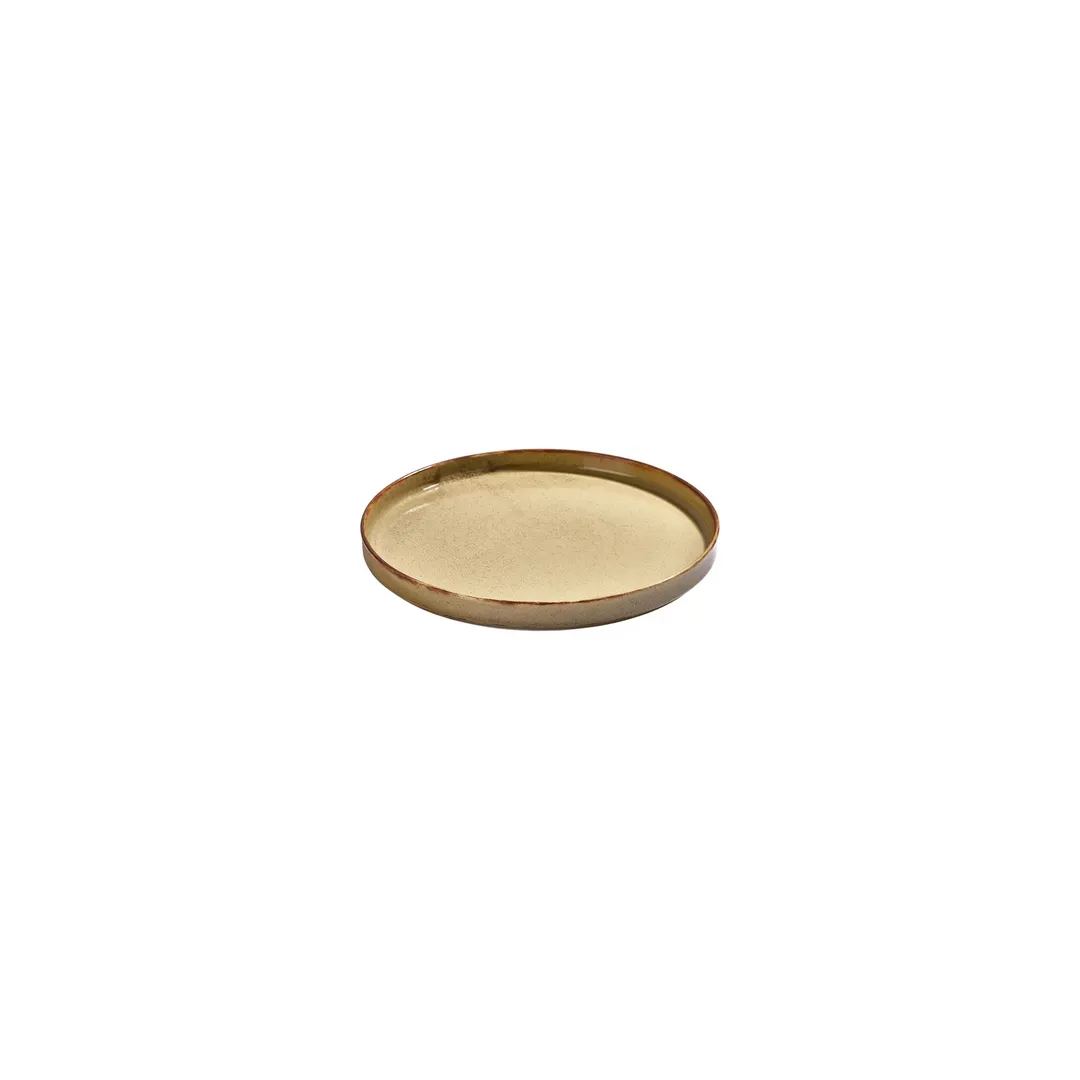 Turgla T-HLDN16RD-6 Dune Round China Plate, 6.25" Diameter, Porcelain, Vibrant Orange Finish