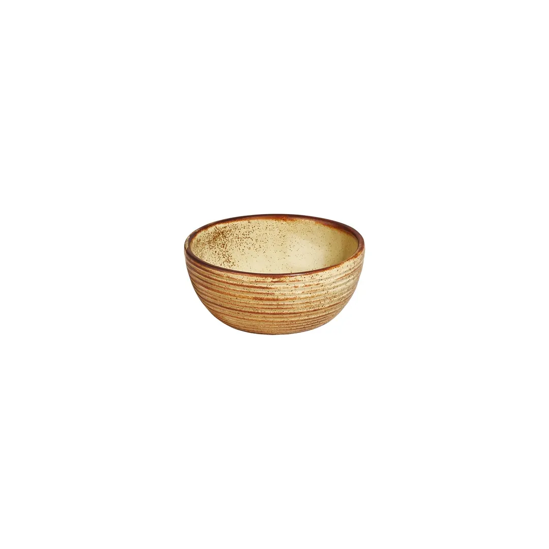 Turgla T-HLDN95KS-24 - Round Orange Porcelain Bowl, 3.75" Diameter, 5 oz Capacity