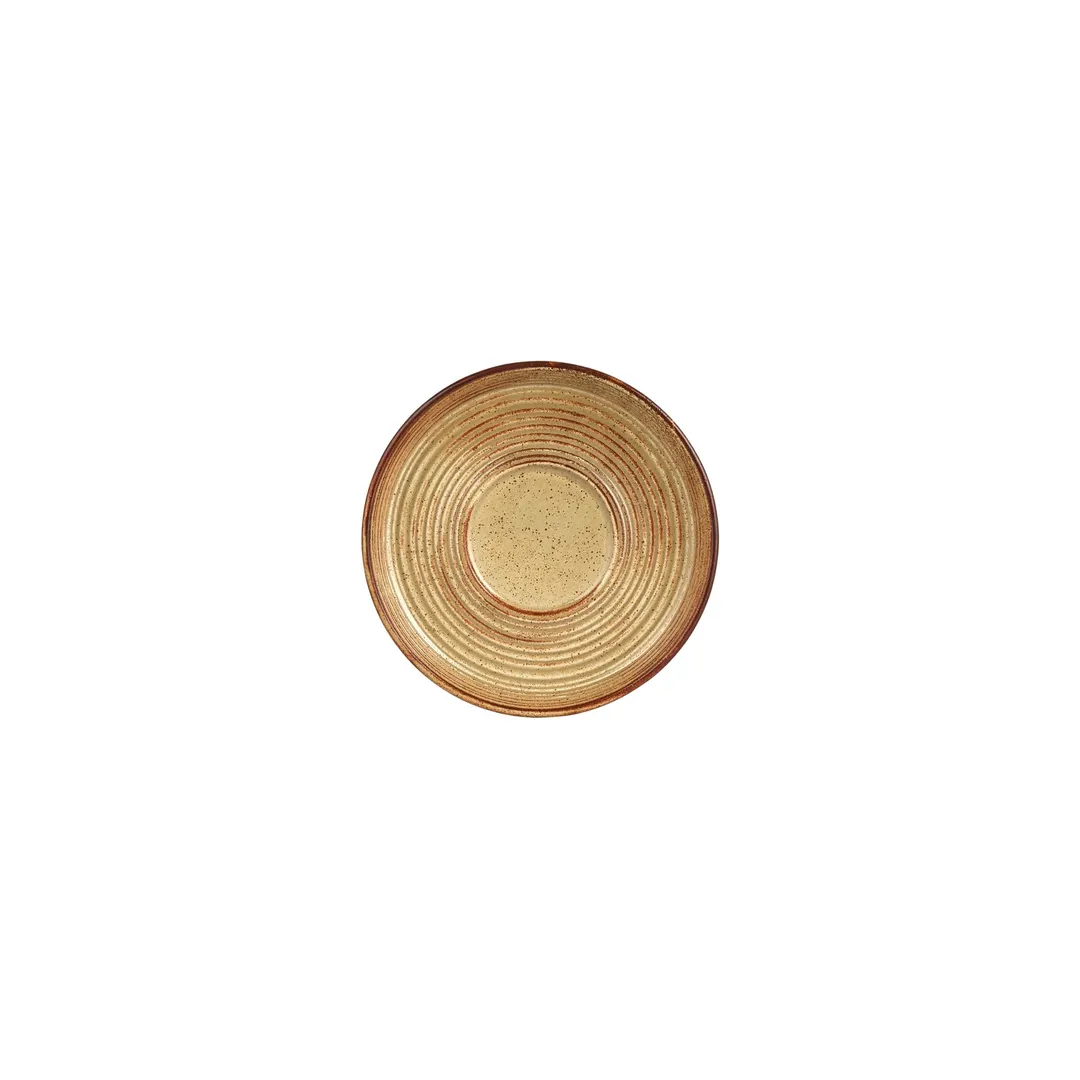 Turgla T-HLDNSM01CT-24 Dune Saucer, 6" Round Porcelain Cup, Orange Finish Smallware Dinnerware