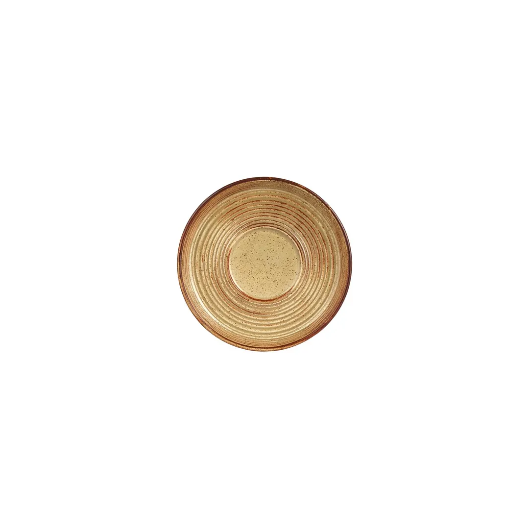 Turgla T-HLDNSM01CT-24 Dune Saucer, 6" Round Porcelain Cup, Orange Finish Smallware Dinnerware