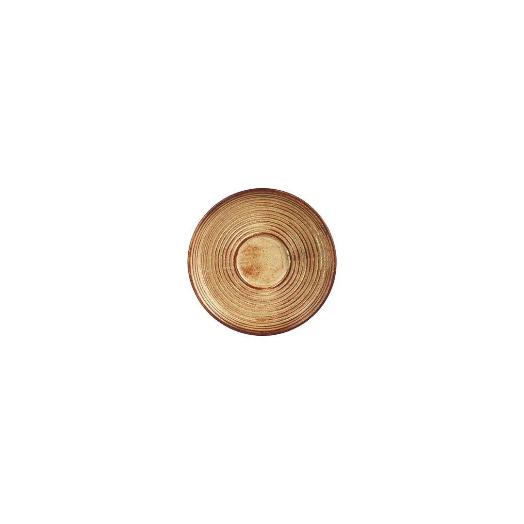 Turgla T-HLDNSM01KT-24 Dune Round Porcelain Saucer, 5" Diameter, Orange Finish - 1 Each