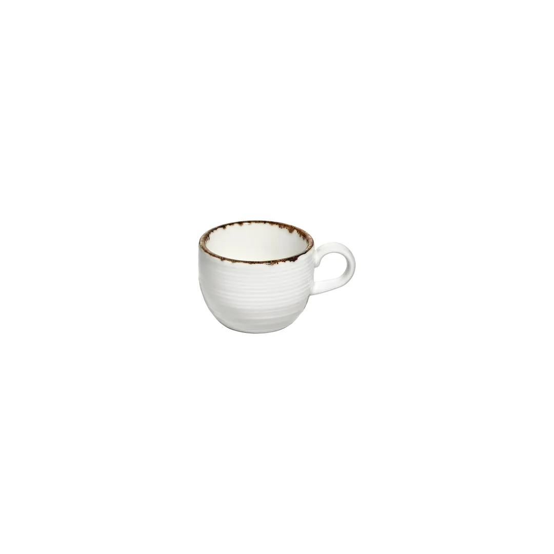 Turgla T-HLGL01CF-12 Helix Gleam Cup, 3.25" Diameter, 7 oz Capacity, Round Brown Porcelain