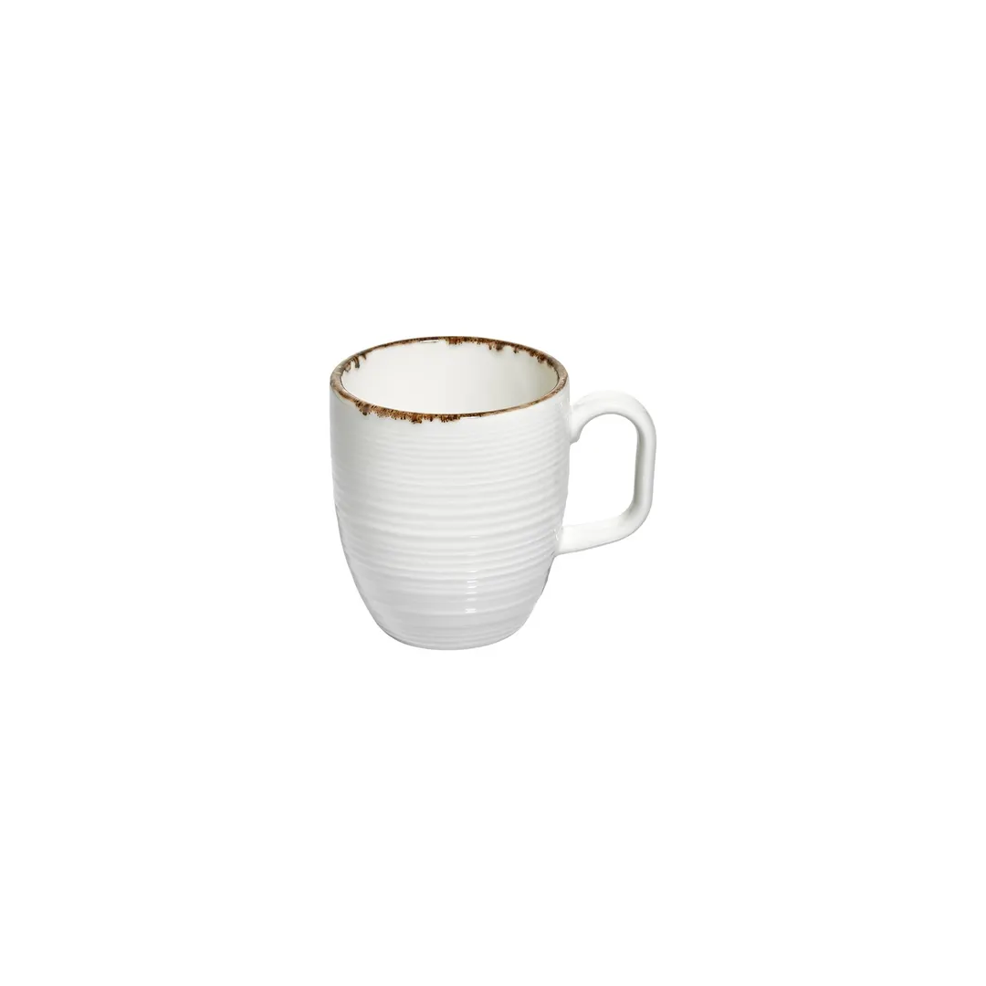 Turgla T-HLGL01MUG-6 Helix Gleam China Mug, 3.25" Diameter, 11 Oz Capacity, Brown Porcelain