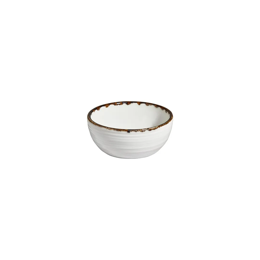 Turgla T-HLGL07KS-24 Helix Gleam Round Bowl, 3" Diameter, 2 Oz Porcelain, Brown Finish, General Use