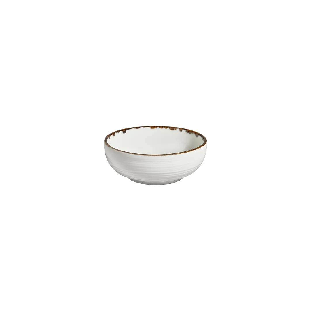 Turgla T-HLGL16KS-12 Round China Bowl, 6" Diameter, 25 Oz Capacity, Brown Porcelain, General Use