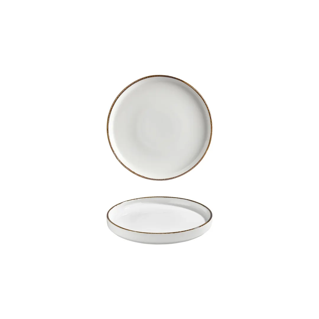 Turgla T-HLGL16RD-6 Helix Gleam Round China Plate, 6.25" Diameter, Brown Porcelain Dinnerware