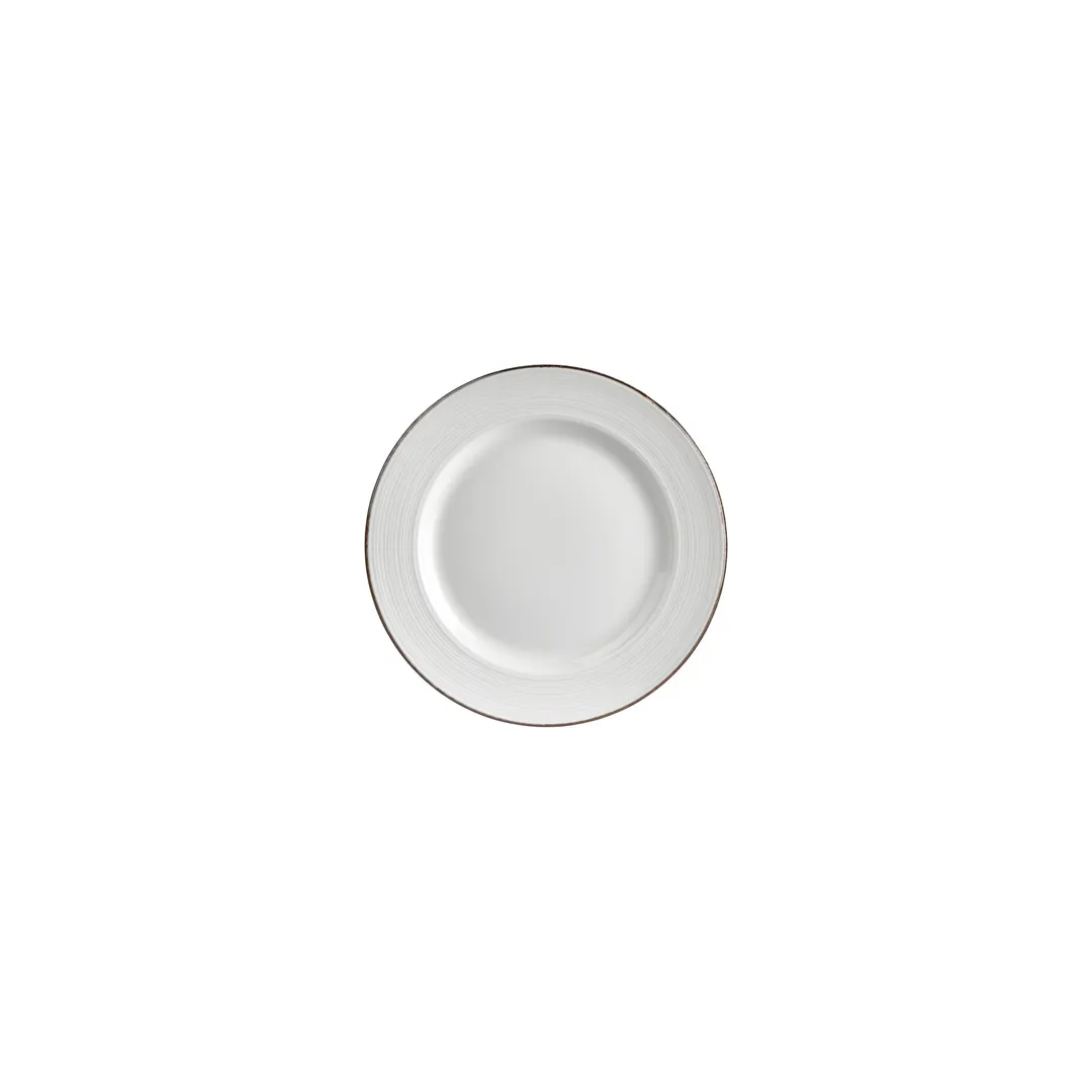 Turgla T-HLGLGT18DZ-12 Helix Gleam Round China Plate, 7" Diameter, Brown Porcelain Dinnerware