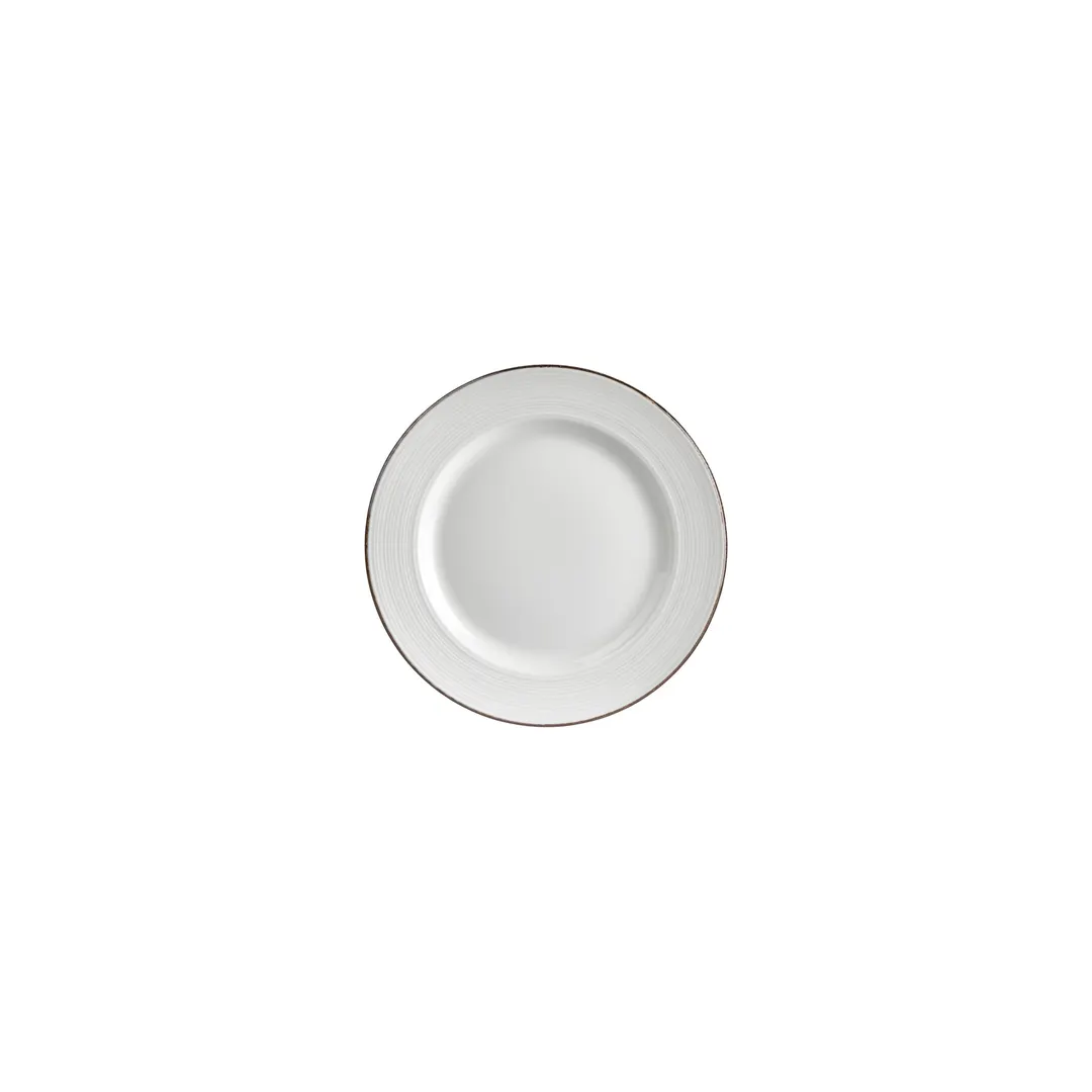 Turgla T-HLGLGT18DZ-12 Helix Gleam Round China Plate, 7" Diameter, Brown Porcelain Dinnerware