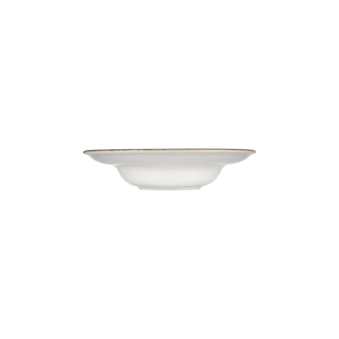 Turgla T-HLGLZT27CK-6 Helix Gleam Deep Round Plate, 10.75" Diameter, 17 oz Brown Porcelain
