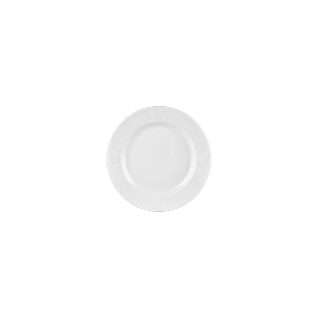 Turgla T-HLGT18DZ-12 Helix Round 7" China Plate, Warm White Porcelain Dinnerware