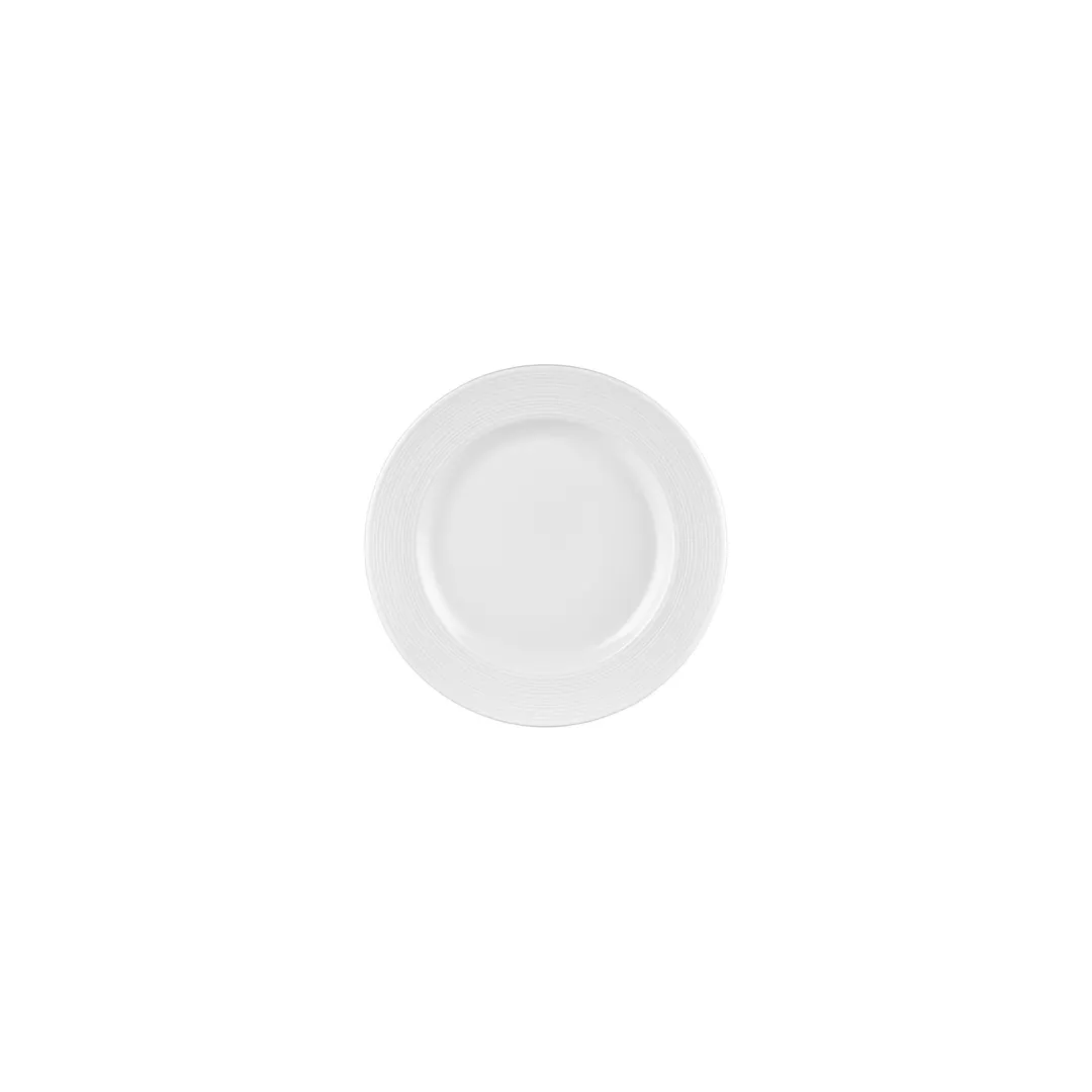 Turgla T-HLGT18DZ-12 Helix Round 7" China Plate, Warm White Porcelain Dinnerware