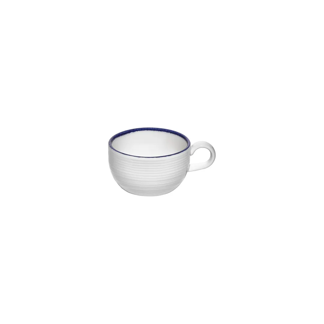 Turgla T-HLNBL01CPF-12 Round Blue Porcelain Cup, 4" Diameter, 9 oz Capacity, Elegant Dinnerware