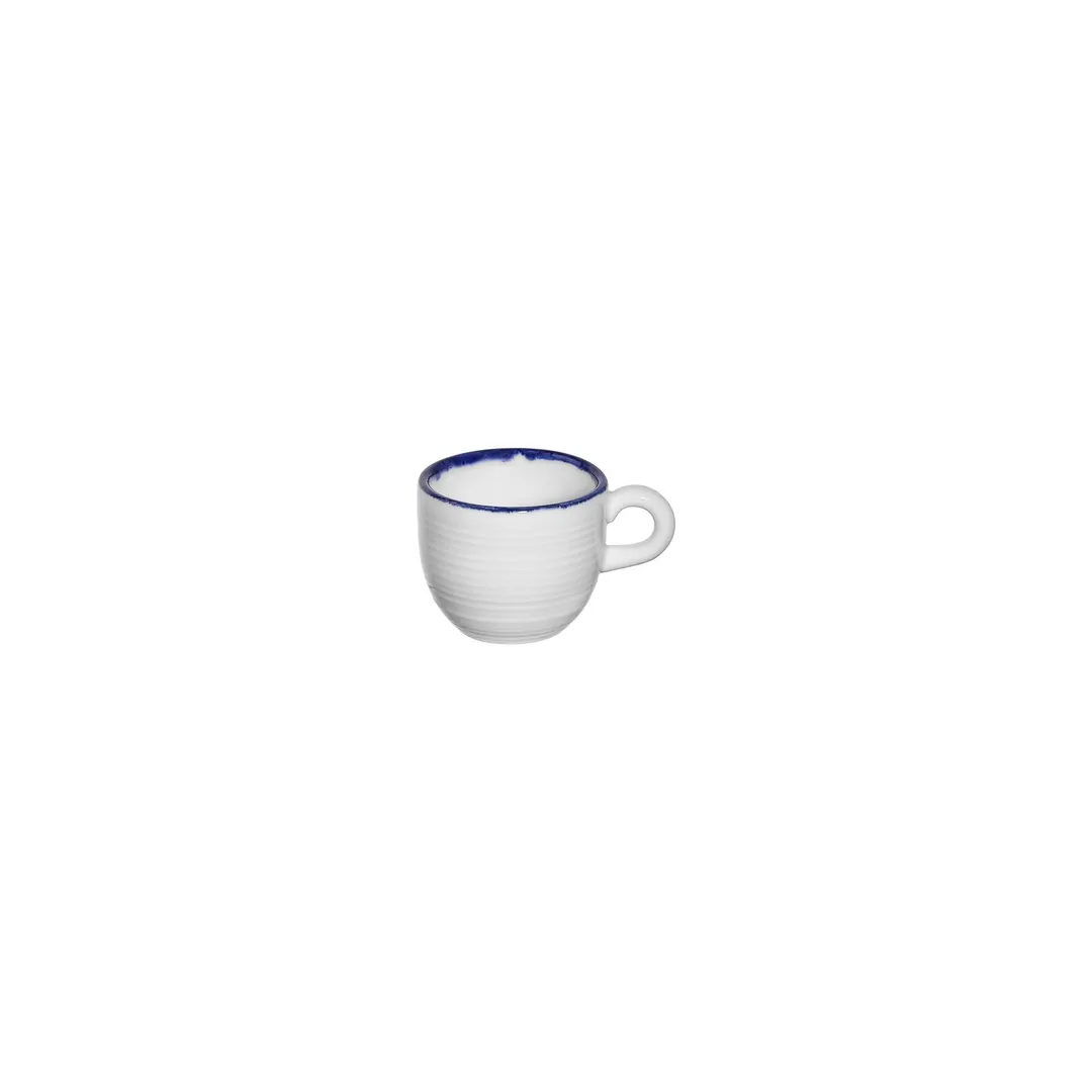 Turgla T-HLNBL01KF-12 Espresso Cup, 2.25" Diameter, 3 oz Capacity, Round Blue Porcelain