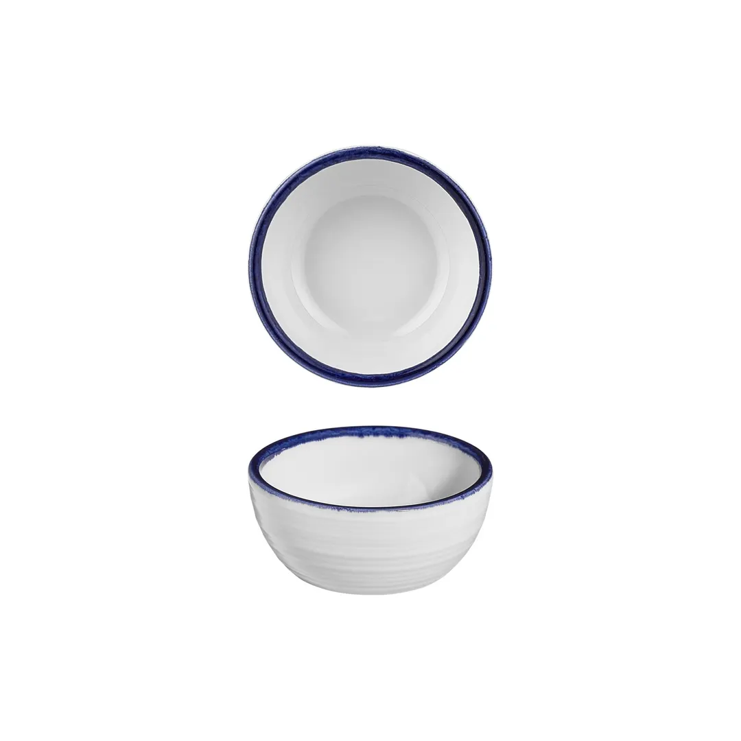 Turgla T-HLNBL95KS-24 Round Blue Porcelain Bowl, 3.75" (4") Diameter, 5 oz Capacity, General Usage