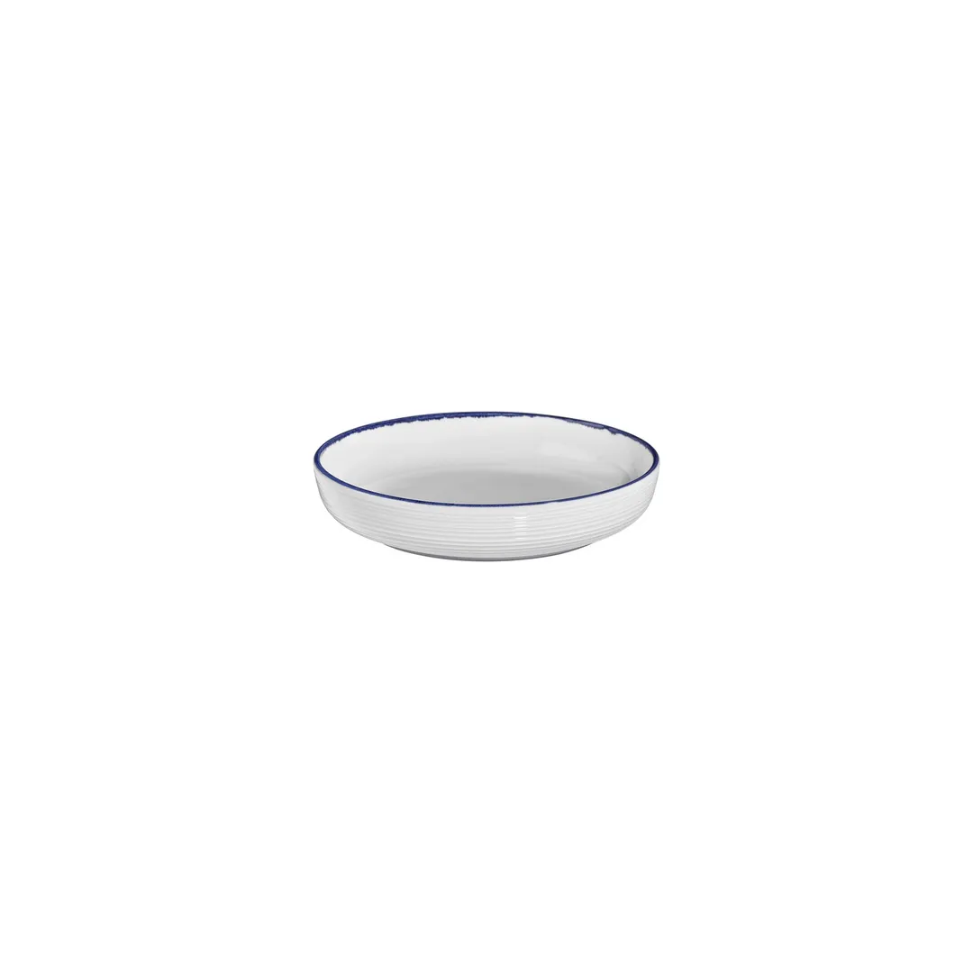Turgla T-HLNBLCP19CK-6 Navy Deep Plate, 7.75" Diameter, 24 oz, Deep Rim, Blue Porcelain