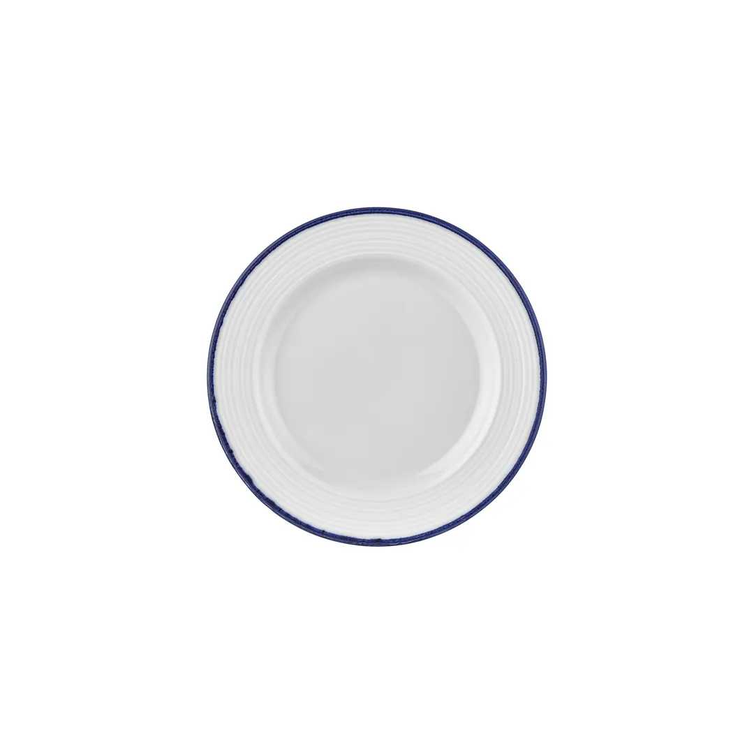 Turgla T-HLNBLGT24DZ-12 Navy Round China Plate, 9.5" Porcelain, Deep Blue Finish