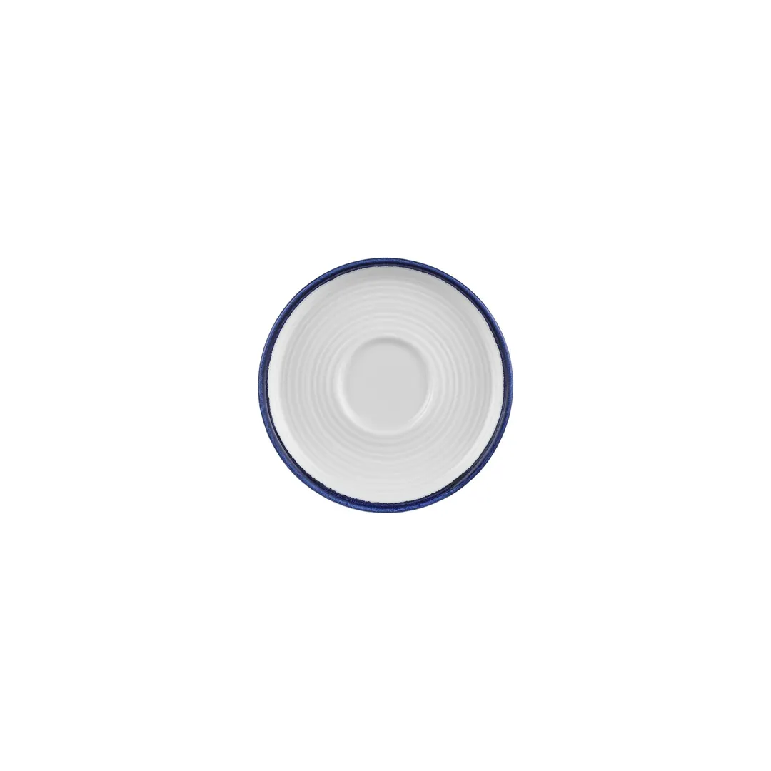 Turgla T-HLNBLSM01CT-24 Round Porcelain Saucer, 6" Diameter, Blue Finish, Fine Dinnerware