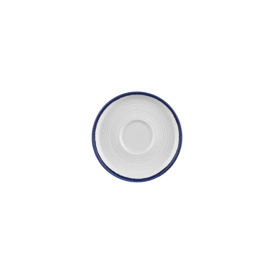Turgla T-HLNBLSM01CT-24 Round Porcelain Saucer, 6" Diameter, Blue Finish, Fine Dinnerware