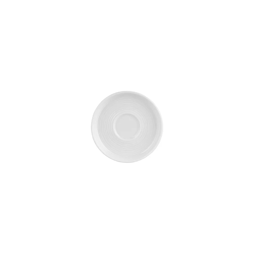 Turgla T-HLSM01KT-24 Helix Round Porcelain Saucer, 5" Diameter, Warm White Finish