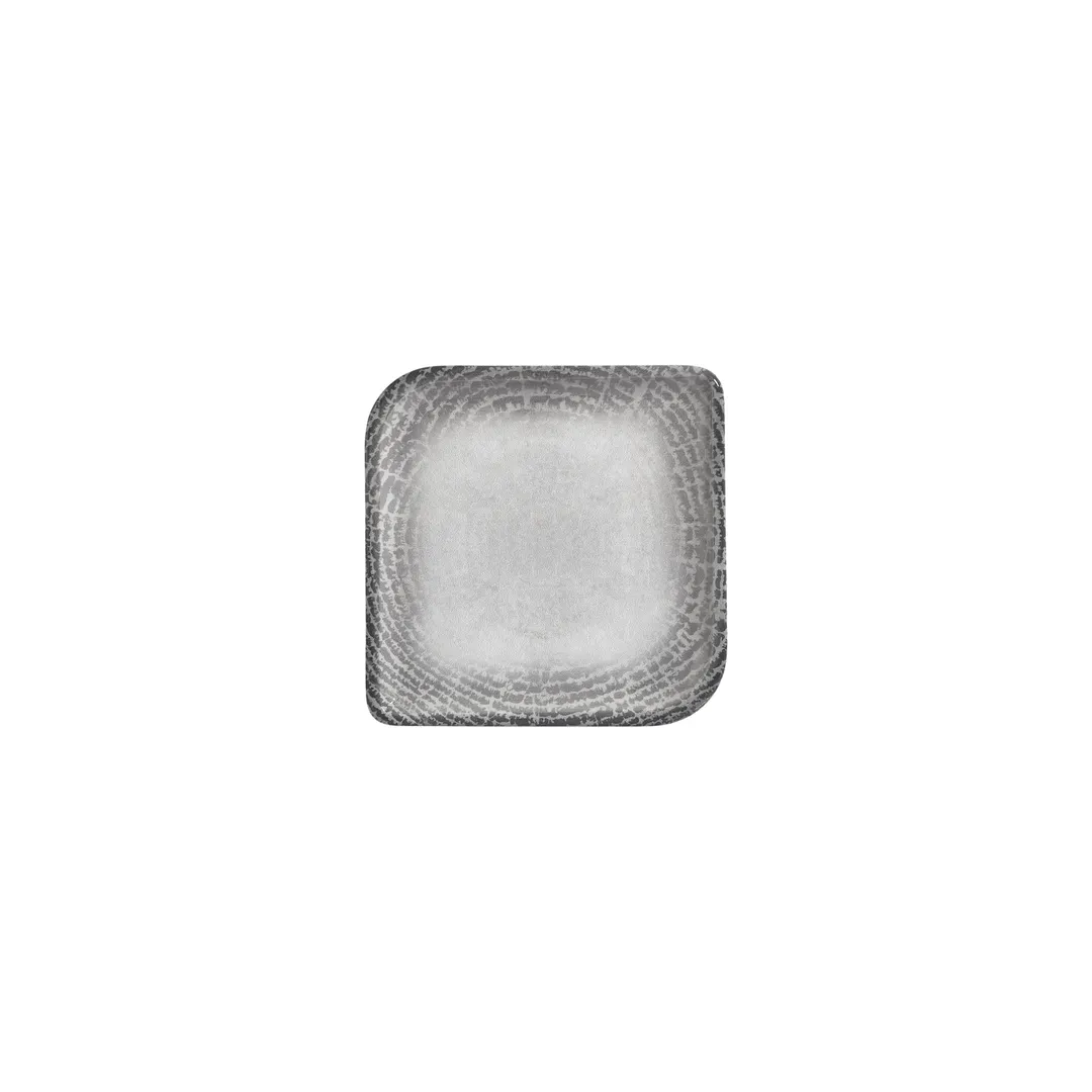 Turgla T-LNAR20KR-12 Square China Plate, 6" x 6" Grey Porcelain Dinnerware