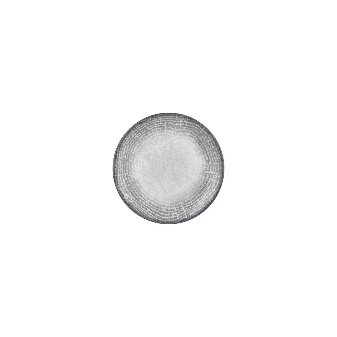 Turgla T-LNZT17DZ-12 Luna Plate – 6.75" Round Grey Porcelain Dinnerware, Fine China Plate