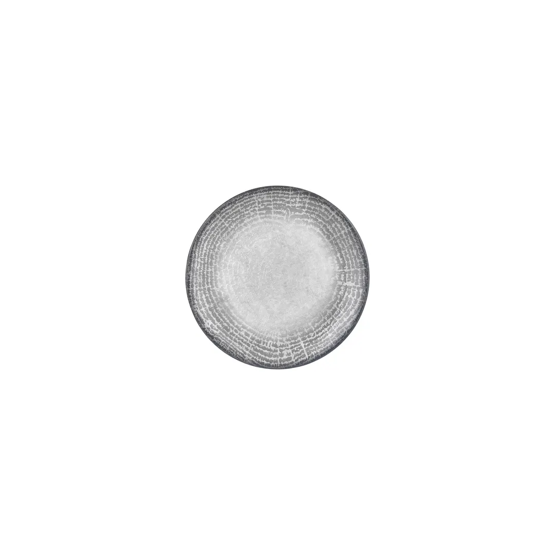 Turgla T-LNZT17DZ-12 Luna Plate – 6.75" Round Grey Porcelain Dinnerware, Fine China Plate