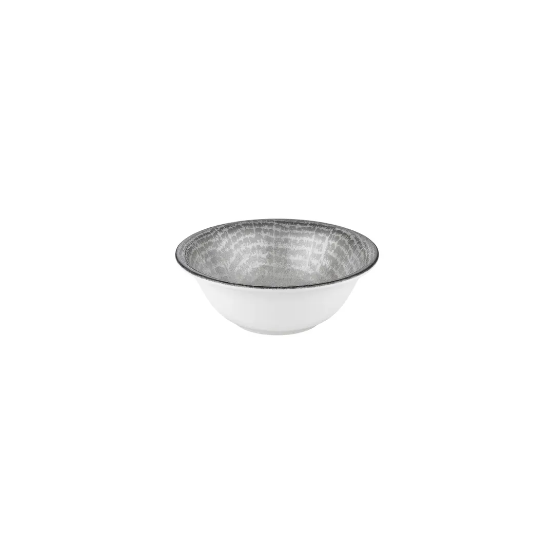 Turgla T-LNZT20KS-6 - Round Grey Porcelain Dinner Bowl, 7.75" Diameter, 30 Oz Capacity, General Use