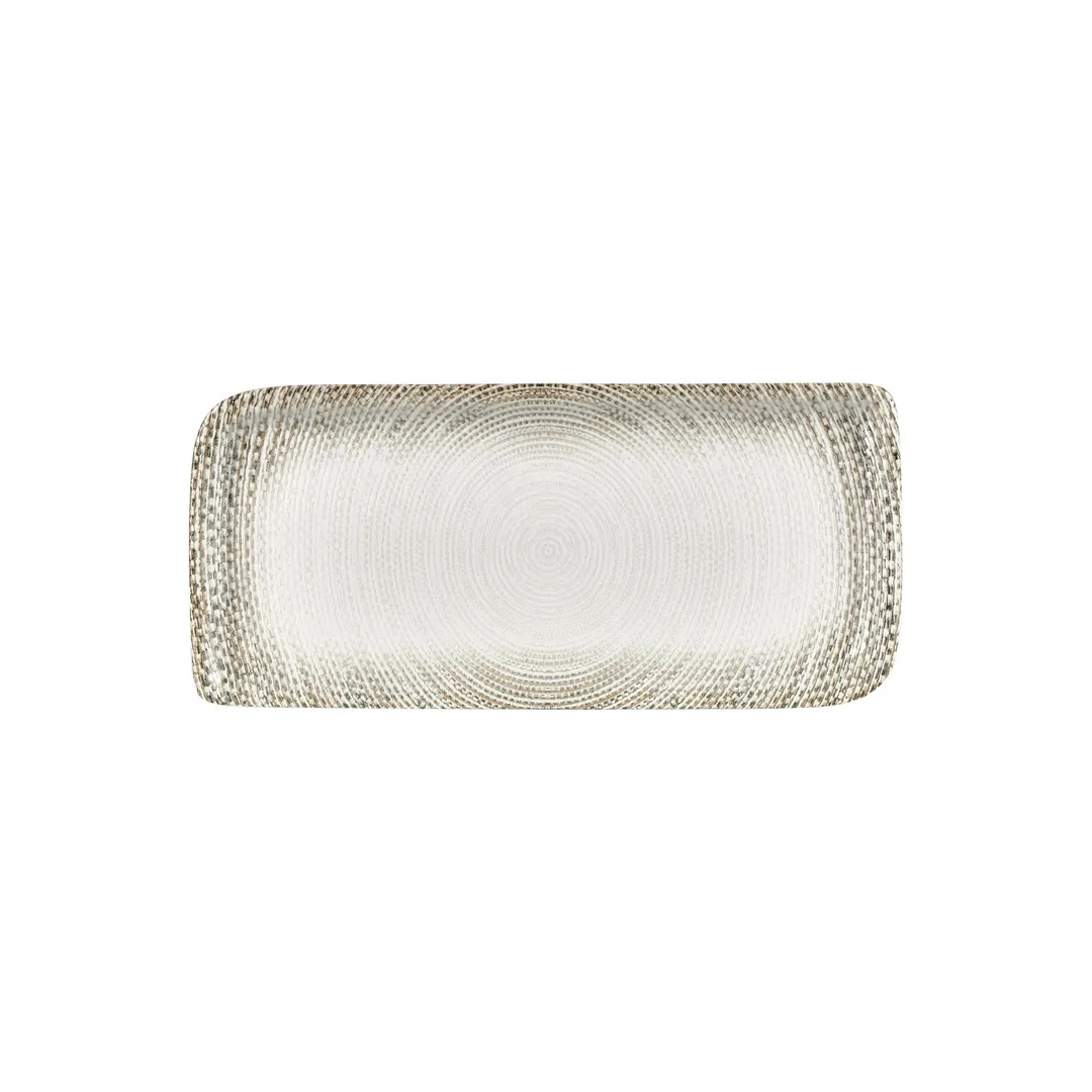 Turgla T-MSAR38DT-6 Rectangular Porcelain Platter, Brown, 13.75" W x 6.25" D
