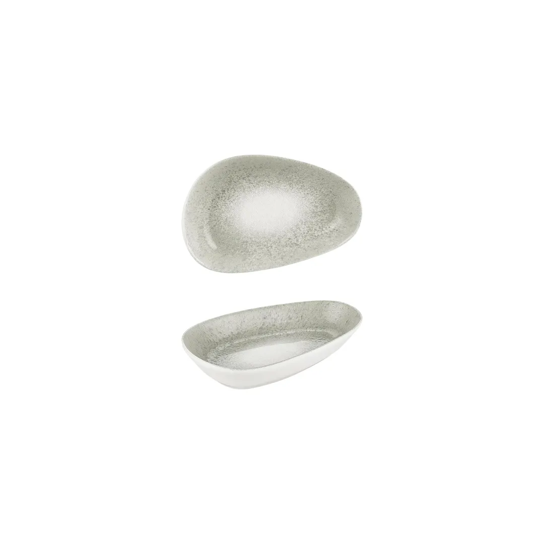 Turgla T-NMIS16OV-12 Natura Ocean Platter, Rectangular Porcelain, Organic Blue, 6.25" W x 4" D