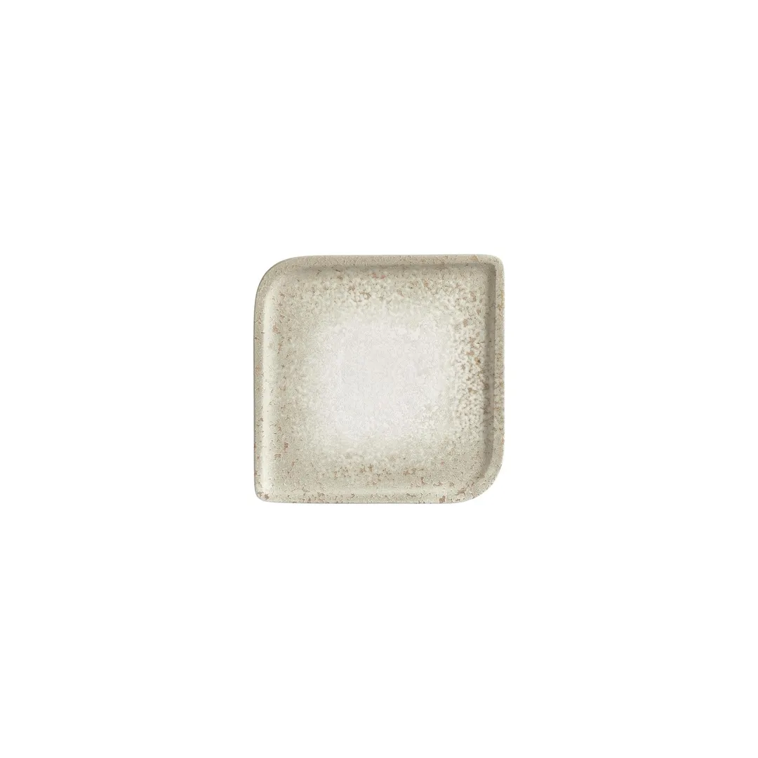 Turgla T-NPAR20KR-12 Square Porcelain Plate, 6" x 6", Brown Finish, Smallware China Dinnerware