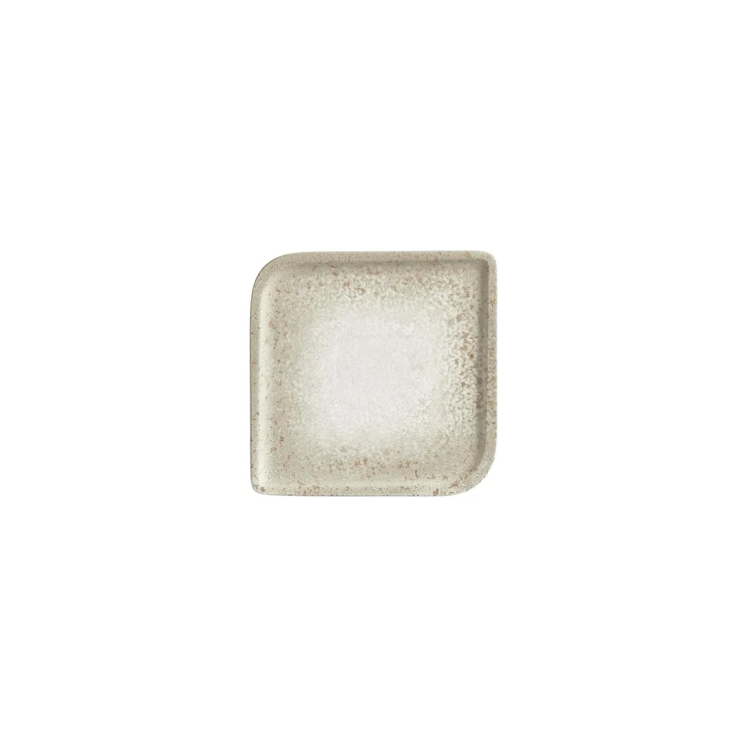 Turgla T-NPAR20KR-12 Square Porcelain Plate, 6" x 6", Brown Finish, Smallware China Dinnerware