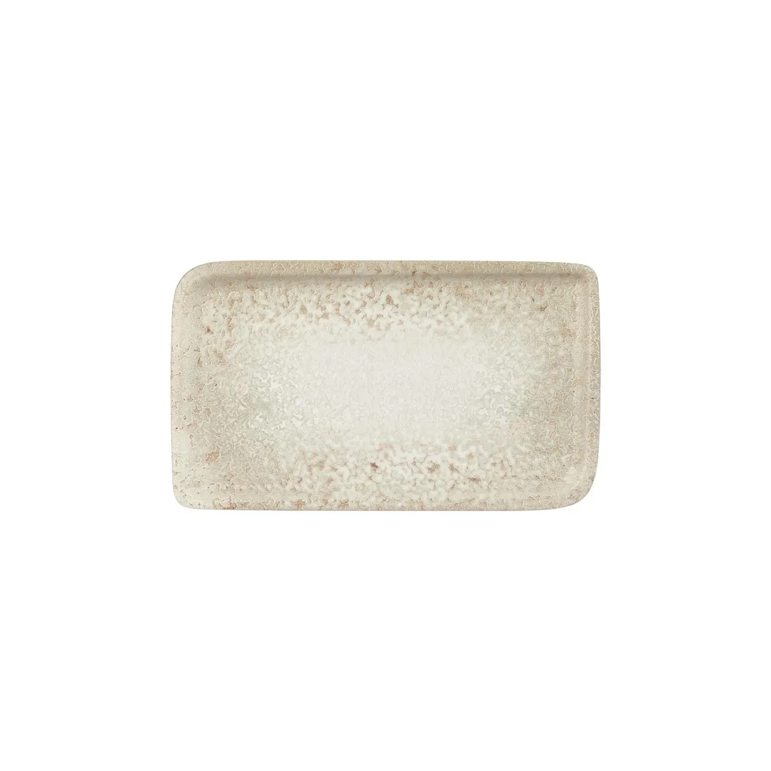 Turgla T-NPAR34DT-6 Natura Rectangular Porcelain Platter, 11.75" W x 7" D, Brown Finish - 1/Each
