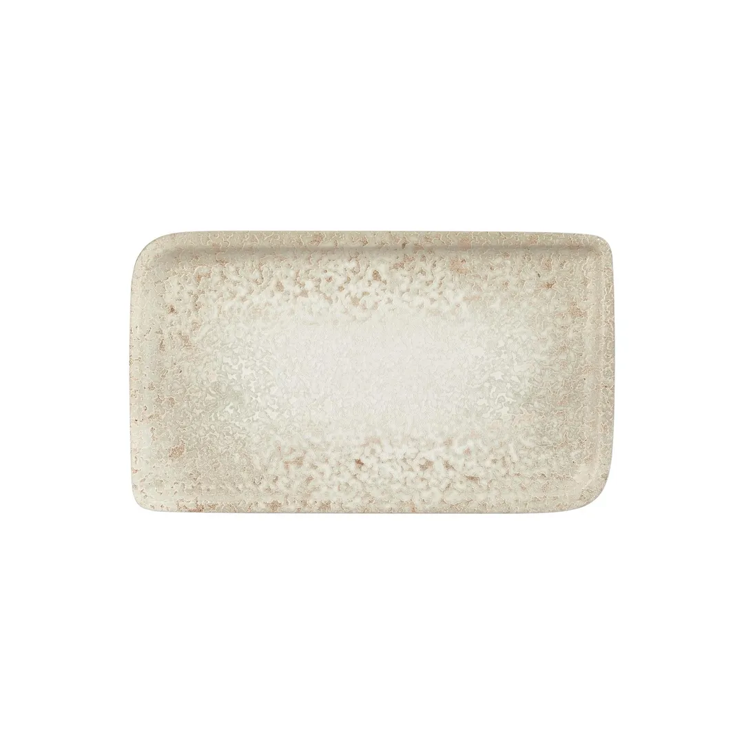 Turgla T-NPAR38DT-6 Rectangular Porcelain Platter, Brown, 13.75" W x 6.25" D