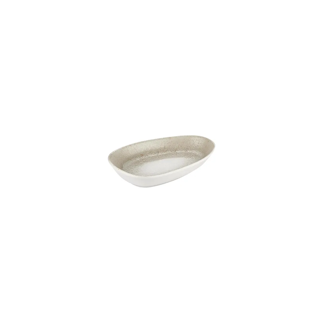 Turgla T-NPIS16OV-12 Natura Rectangular Porcelain Platter, 6.25" x 4" Organic Brown Finish