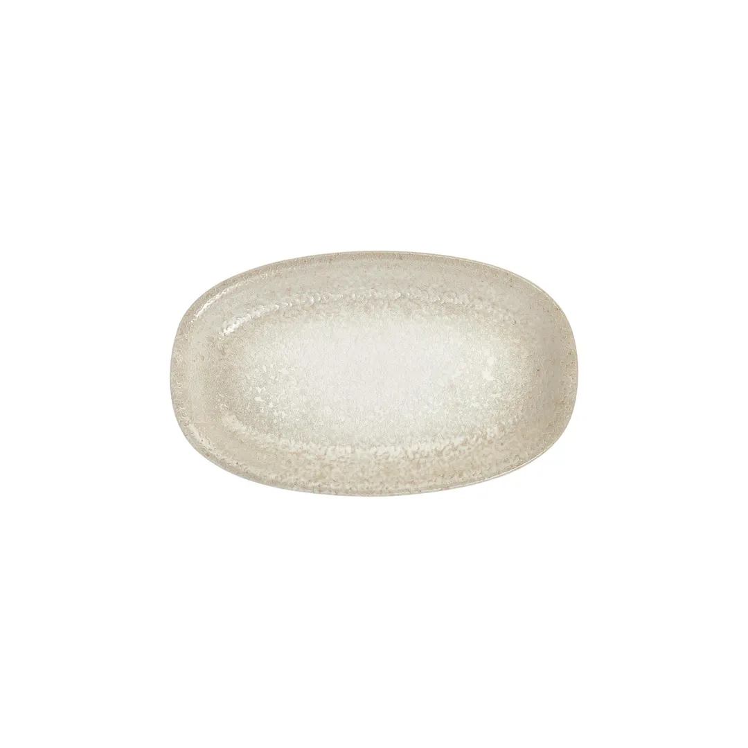 Turgla T-NPZT29OV-6 Oval Porcelain Platter, 11.5" W x 6.75" D, Brown, 7" Short Side, 11" Long Side