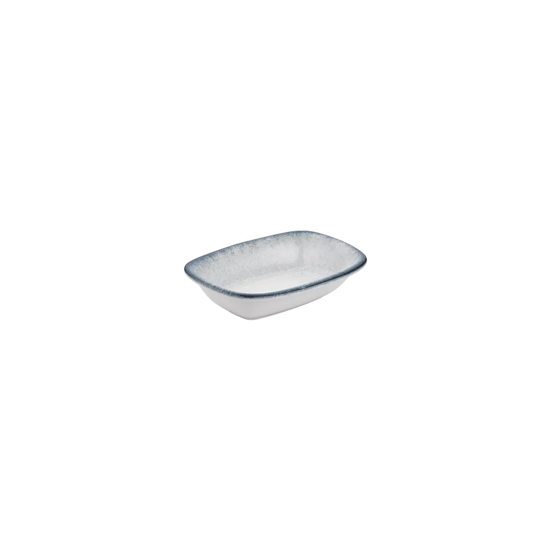 Turgla T-OHZT18DKY-12 Occhio Deep Rectangular Plate, 7" x 5" x 0" Blue Porcelain Dinnerware